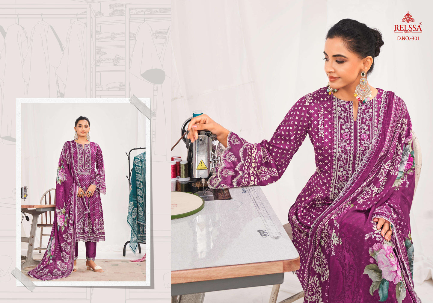 Relssa Fabrics Kenny Vol 3 Superior Cotton Embroidered Salwar Suit Set