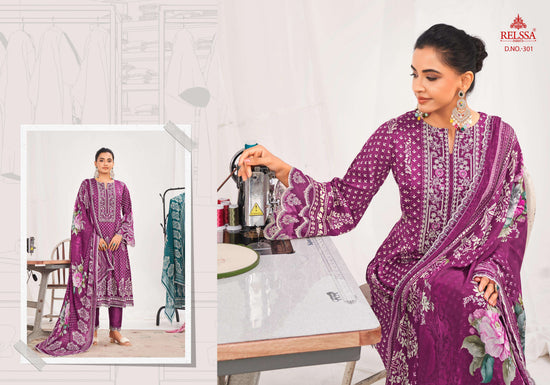 Relssa Fabrics Kenny Vol 3 Superior Cotton Embroidered Salwar Suit Set