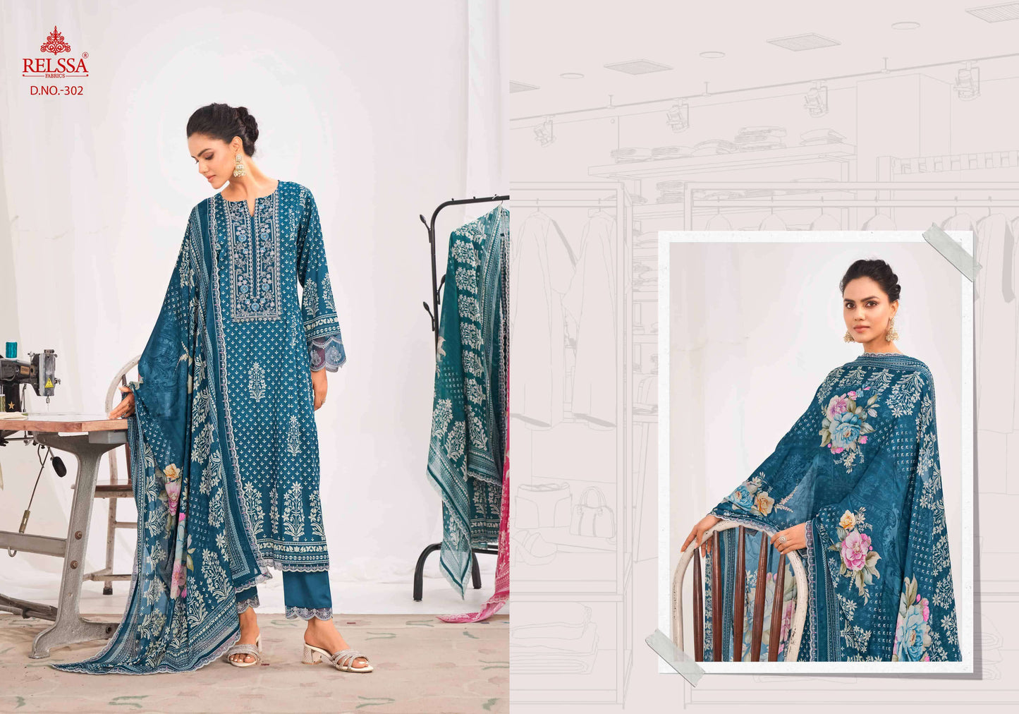 Relssa Fabrics Kenny Vol 3 Superior Cotton Embroidered Salwar Suit Set