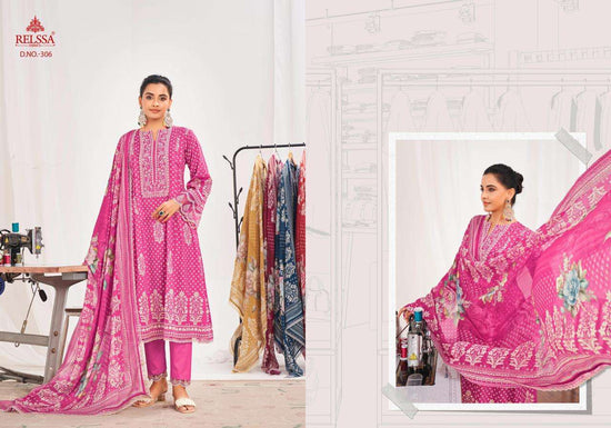Relssa Fabrics Kenny Vol 3 Superior Cotton Embroidered Salwar Suit Set