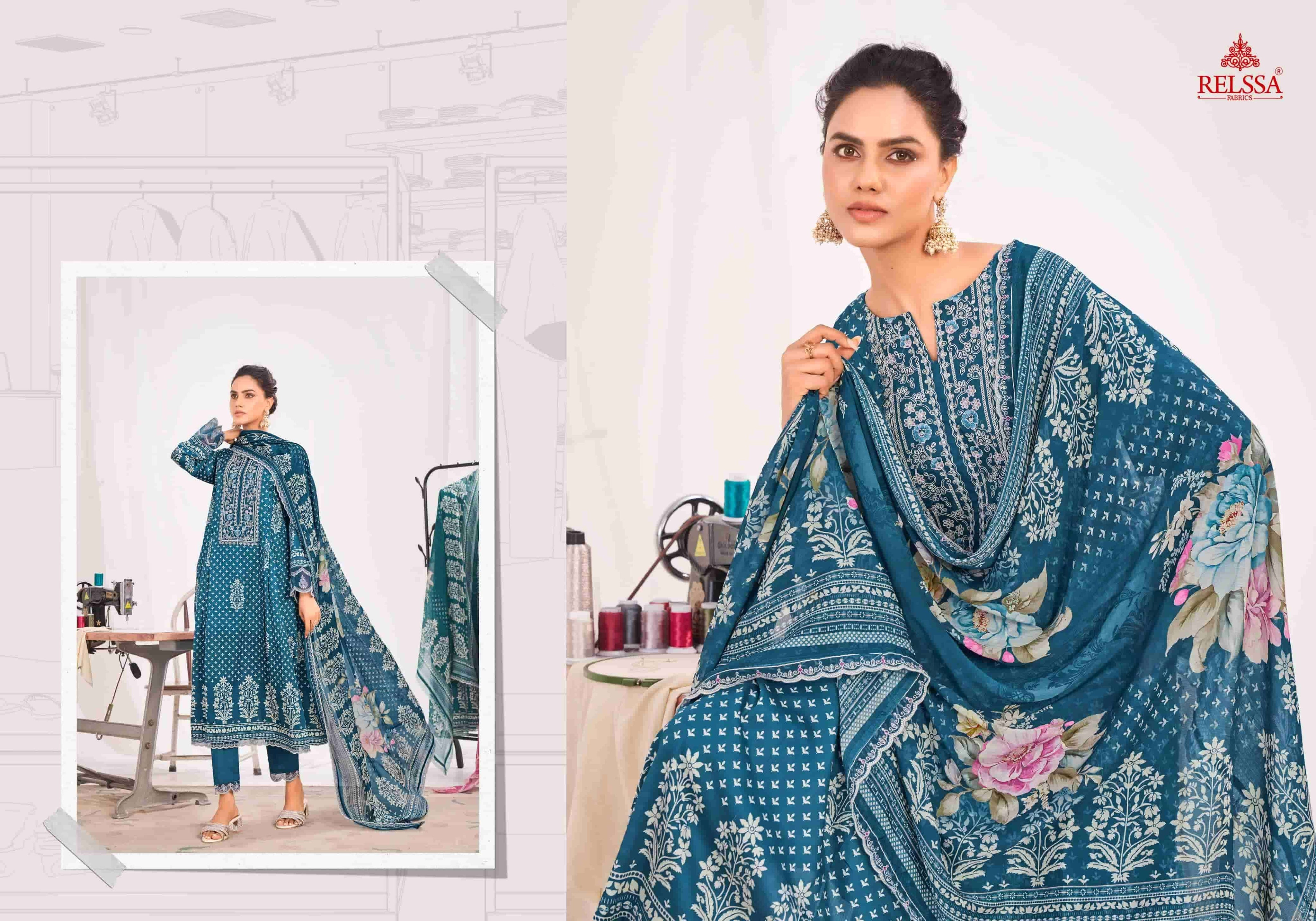 Relssa Fabrics Kenny Vol 3 Superior Cotton Embroidered Salwar Suit Set