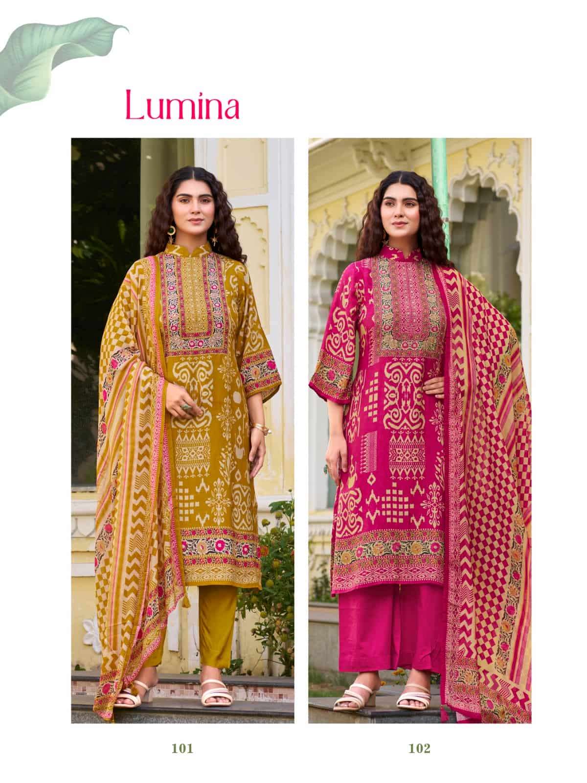 Relssa Fabrics Lumina Pure Muslin Digital Printed Dress Material
