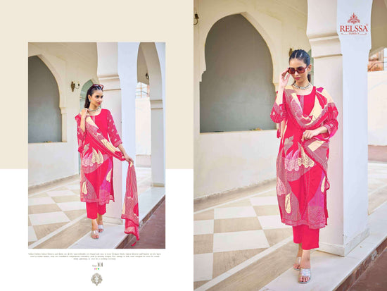 Relssa Fabrics Meera Makali Handwork Designer Salwar Suit Set