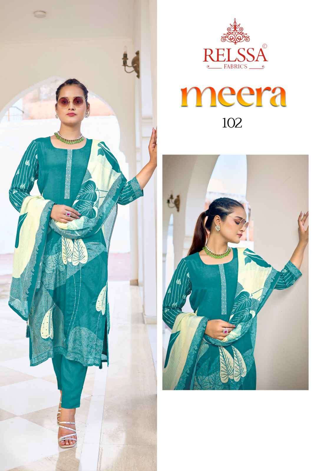 Relssa Fabrics Meera Makali Handwork Designer Salwar Suit Set