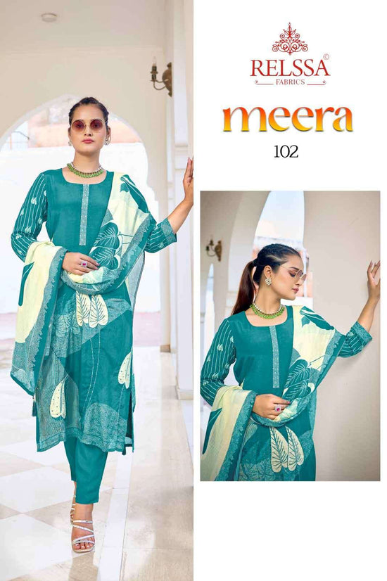 Relssa Fabrics Meera Makali Handwork Designer Salwar Suit Set