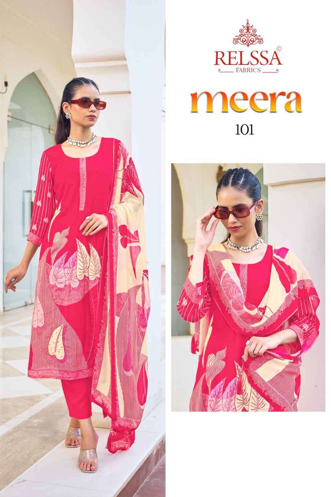 Relssa Fabrics Meera Makali Handwork Designer Salwar Suit Set