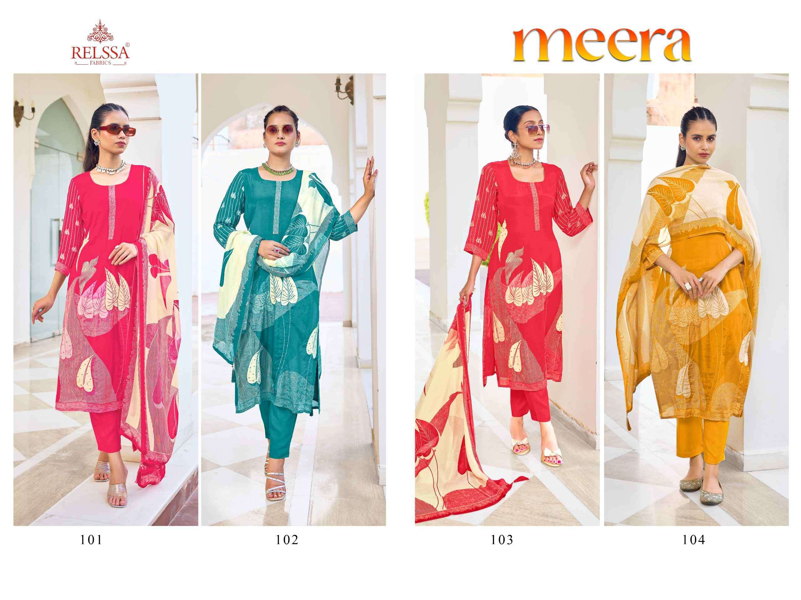 Relssa Fabrics Meera Makali Handwork Designer Salwar Suit Set