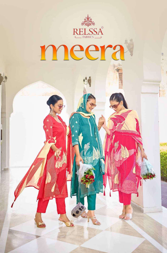 Relssa Fabrics Meera Makali Handwork Designer Salwar Suit Set