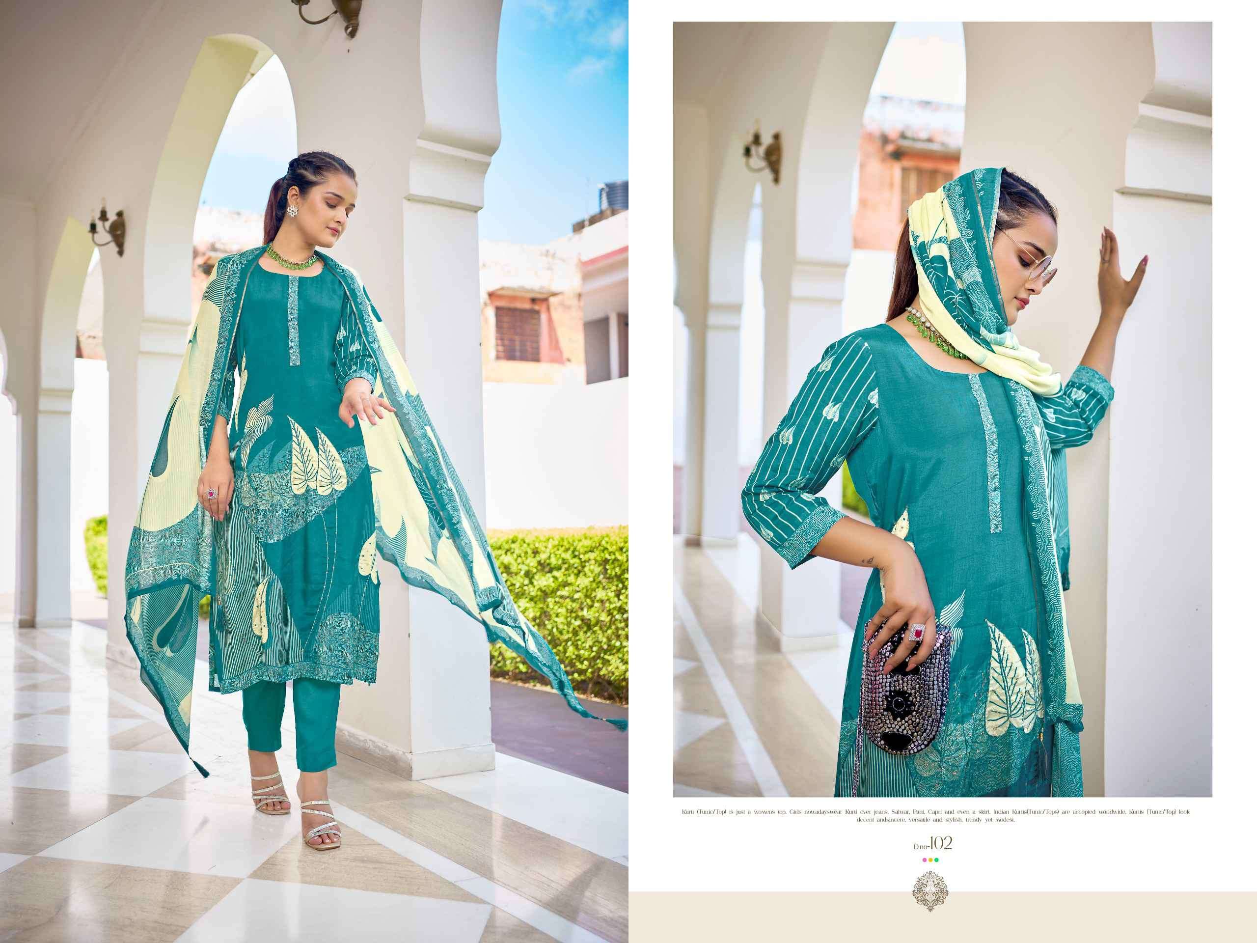 Relssa Fabrics Meera Makali Handwork Designer Salwar Suit Set
