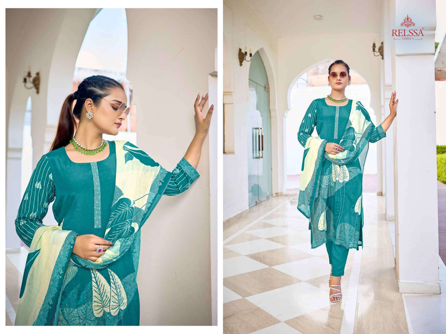 Relssa Fabrics Meera Makali Handwork Designer Salwar Suit Set