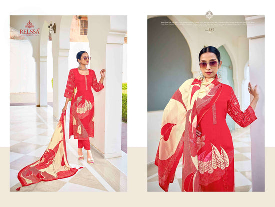 Relssa Fabrics Meera Makali Handwork Designer Salwar Suit Set