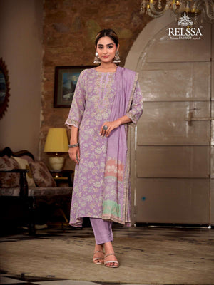 Relssa Fabrics Odhani Vol 3 Masakali Embroidered Dress Material