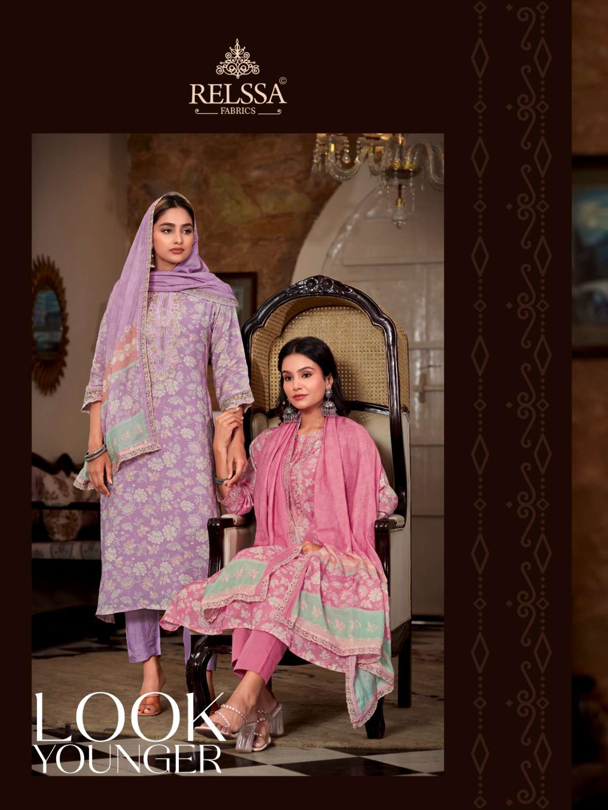 Relssa Fabrics Odhani Vol 3 Masakali Embroidered Dress Material