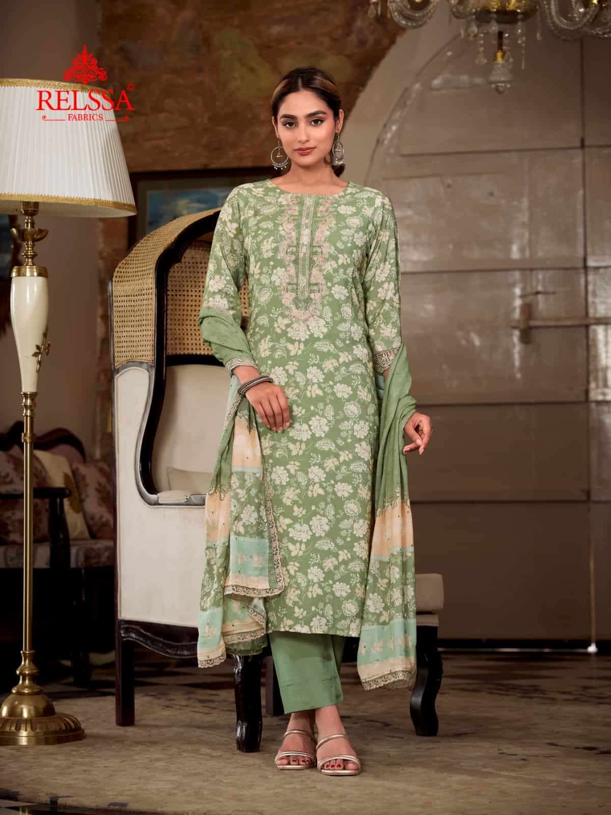 Relssa Fabrics Odhani Vol 3 Masakali Embroidered Dress Material