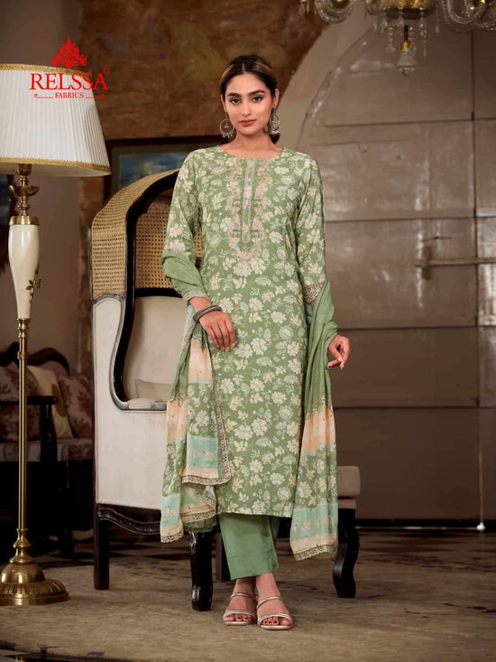 Relssa Fabrics Odhani Vol 3 Masakali Embroidered Dress Material