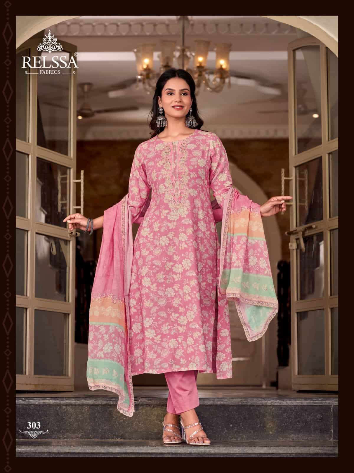 Relssa Fabrics Odhani Vol 3 Masakali Embroidered Dress Material