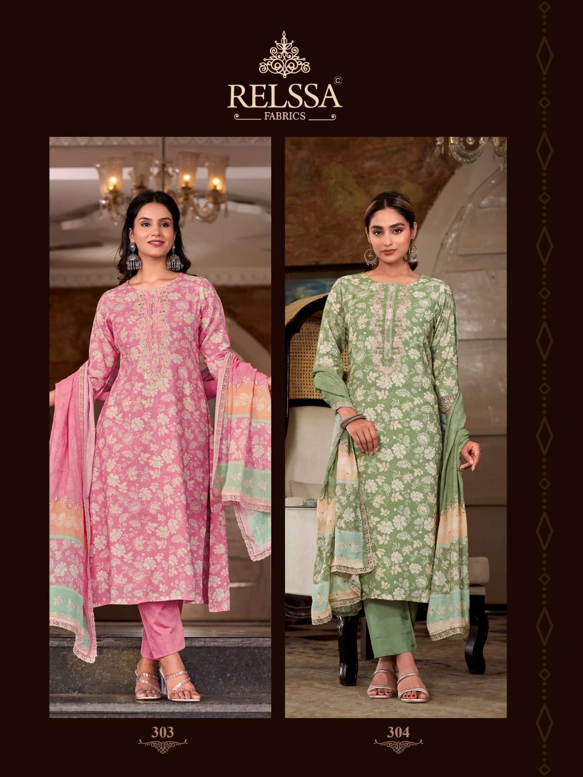 Relssa Fabrics Odhani Vol 3 Masakali Embroidered Dress Material
