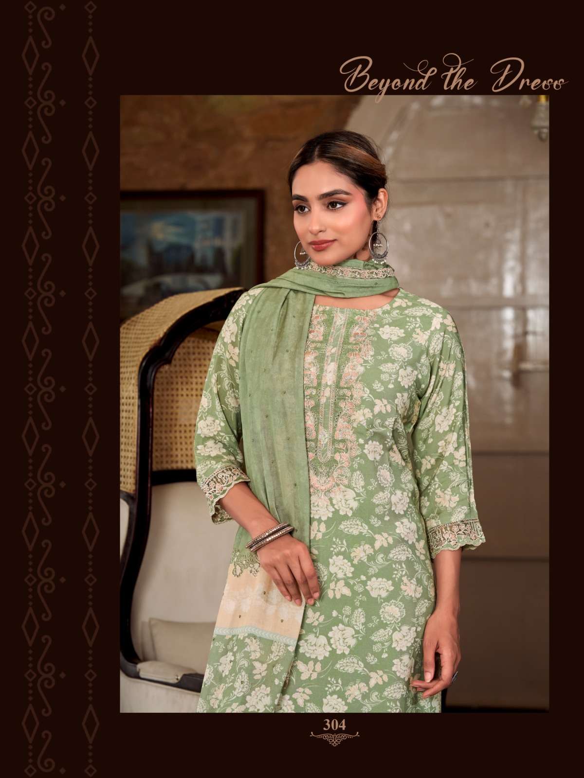 Relssa Fabrics Odhani Vol 3 Masakali Embroidered Dress Material