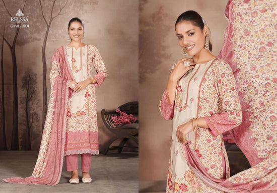 Relssa Fabrics Rubina Vol 16 Premium Cotton Dress Material