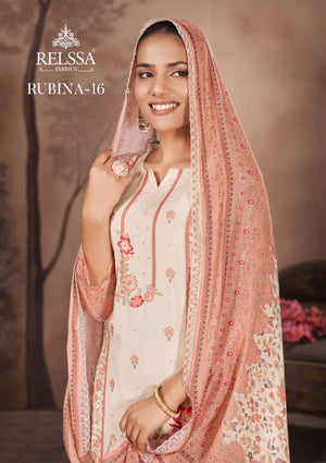 Relssa Fabrics Rubina Vol 16 Premium Cotton Dress Material