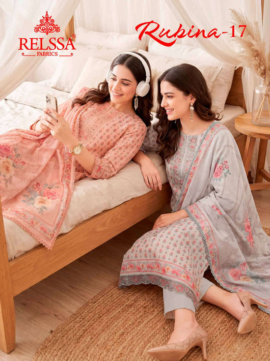 Relssa Fabrics Rubina Vol 17 Superior Cotton Dress Material