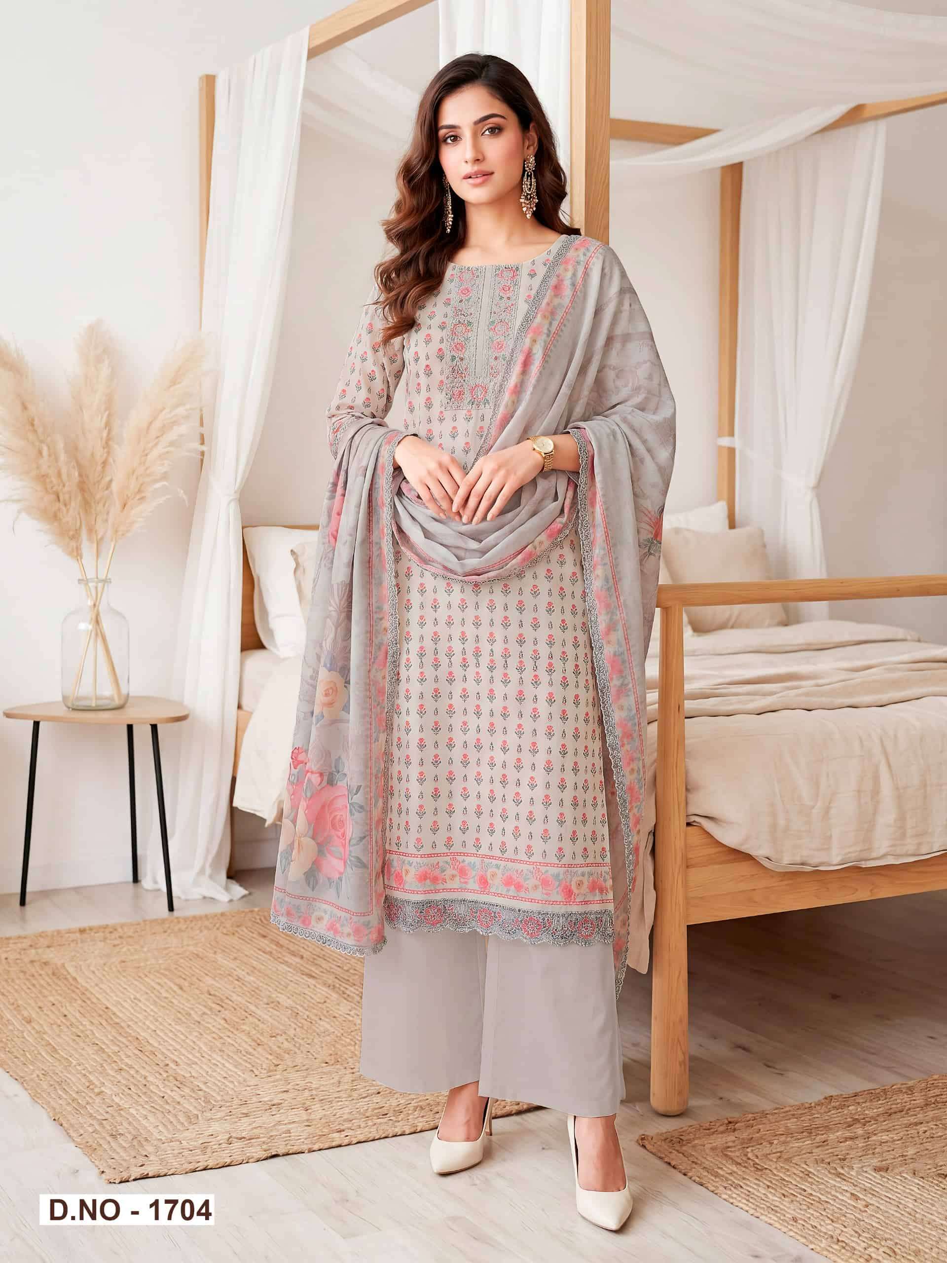 Relssa Fabrics Rubina Vol 17 Superior Cotton Dress Material