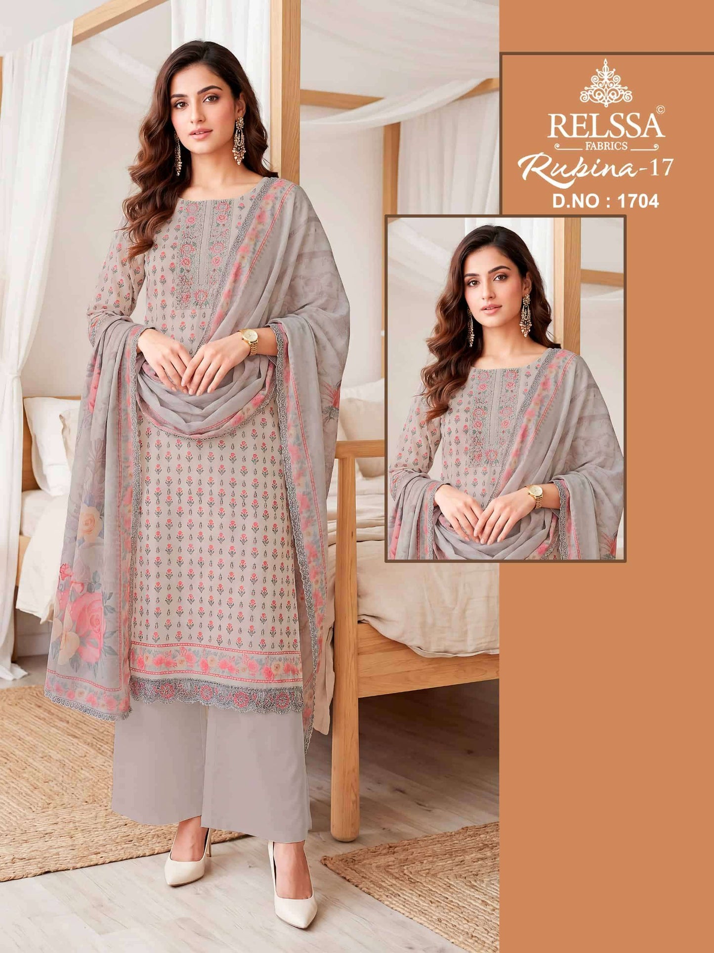 Relssa Fabrics Rubina Vol 17 Superior Cotton Dress Material