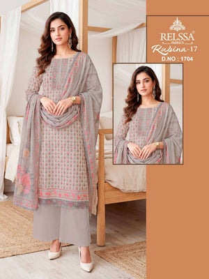 Relssa Fabrics Rubina Vol 17 Superior Cotton Dress Material