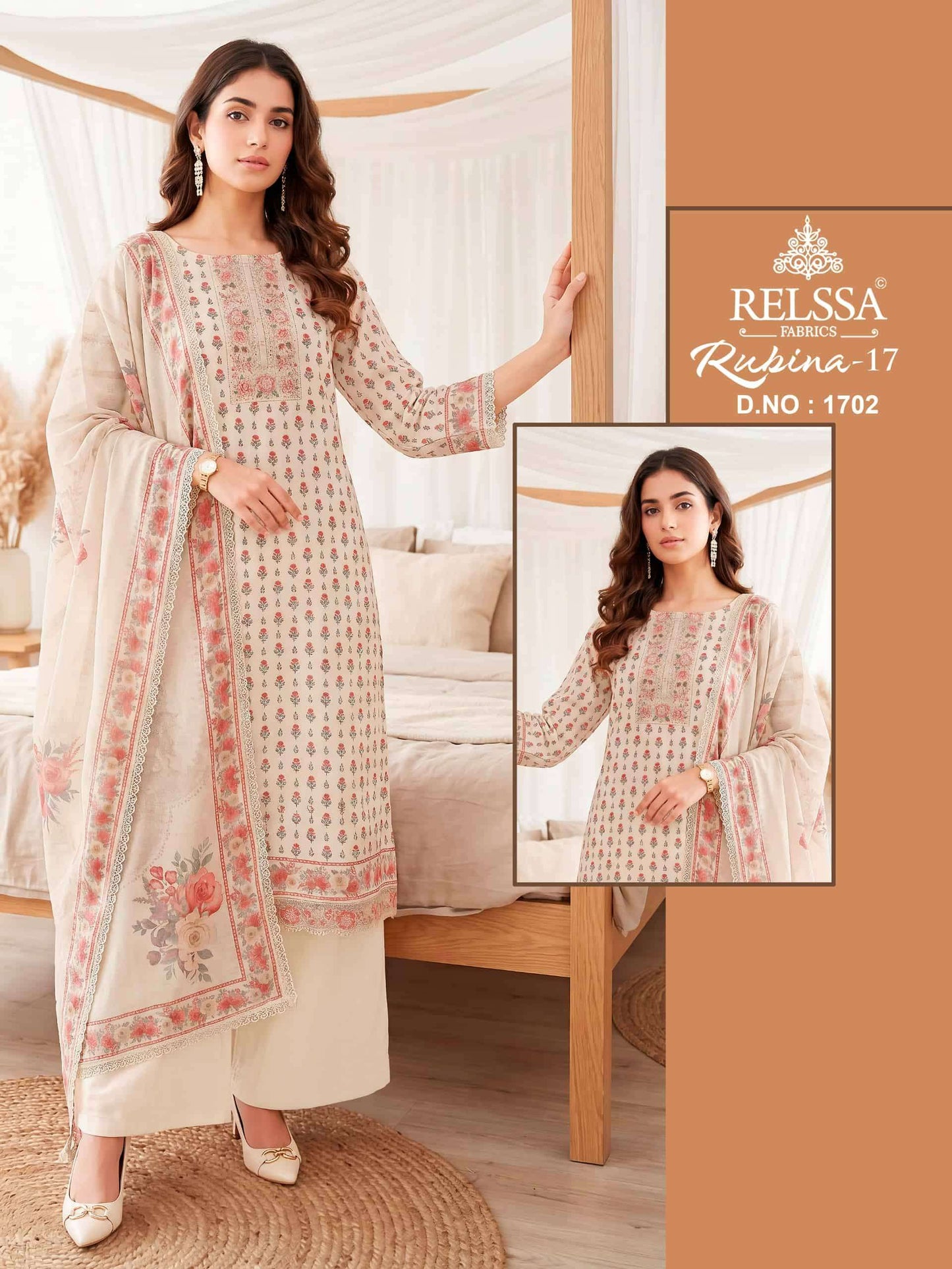 Relssa Fabrics Rubina Vol 17 Superior Cotton Dress Material