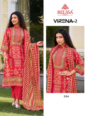Relssa Fabrics Verina Vol 2 Gajji Silk Handwork Dress Material