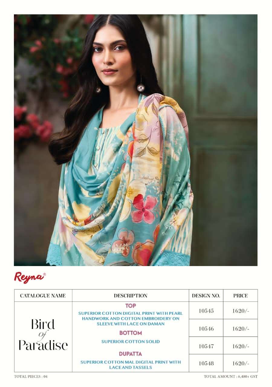 Reyna Brid Of Paradise Cotton Dress Material