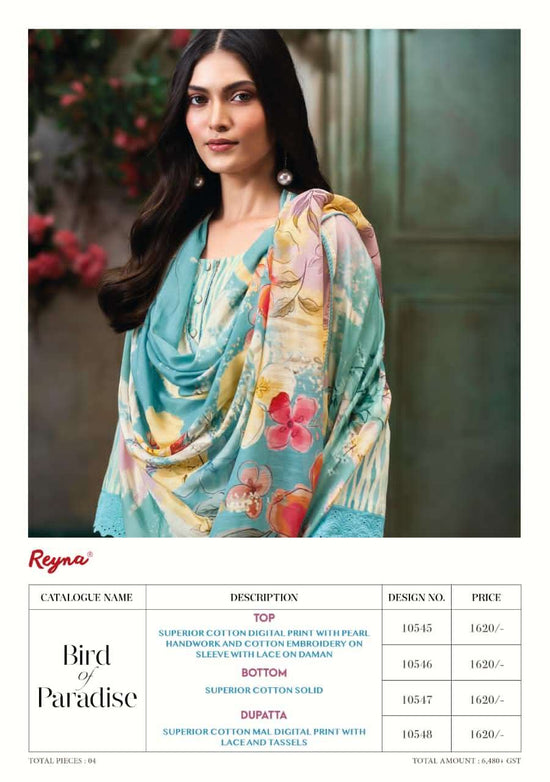 Reyna Brid Of Paradise Cotton Dress Material