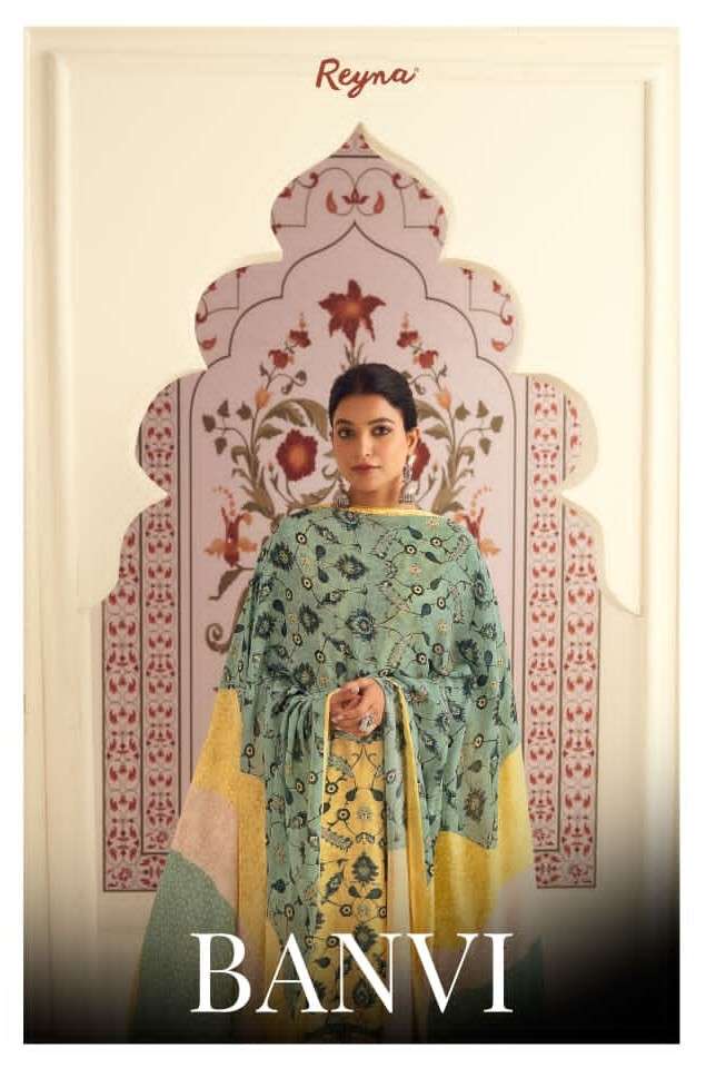 Reyna Fabrics Banvi Bemberg Cotton Dress Material - Amrah Wholesale