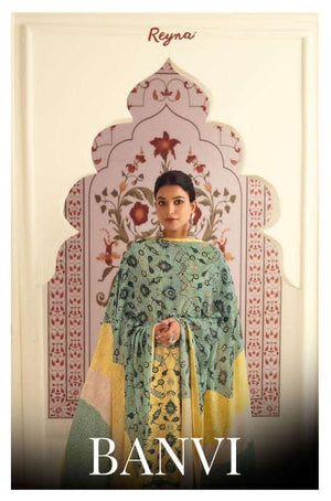 Reyna Fabrics Banvi Bemberg Cotton Dress Material - Amrah Wholesale