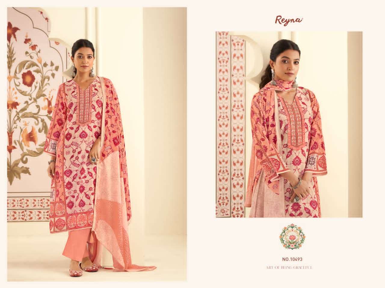 Reyna Fabrics Banvi Bemberg Cotton Dress Material - Amrah Wholesale