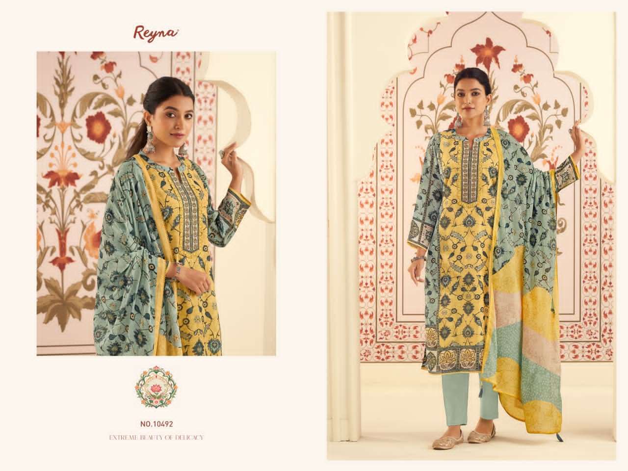 Reyna Fabrics Banvi Bemberg Cotton Dress Material - Amrah Wholesale