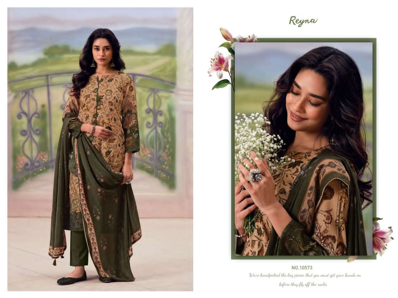 Reyna Fabrics Jugnu Premium Pure Banarasi Mal Dress Material