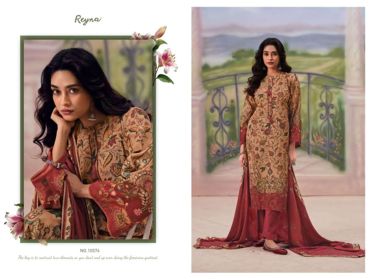 Reyna Fabrics Jugnu Premium Pure Banarasi Mal Dress Material