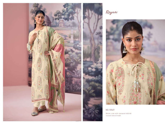 Reyna Fabrics Mashuqa Pure Linen Pakistani Suit - Amrah Wholesale