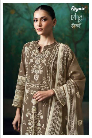Reyna Fabrics Izhai Pure Mal Chanderi Dress Material