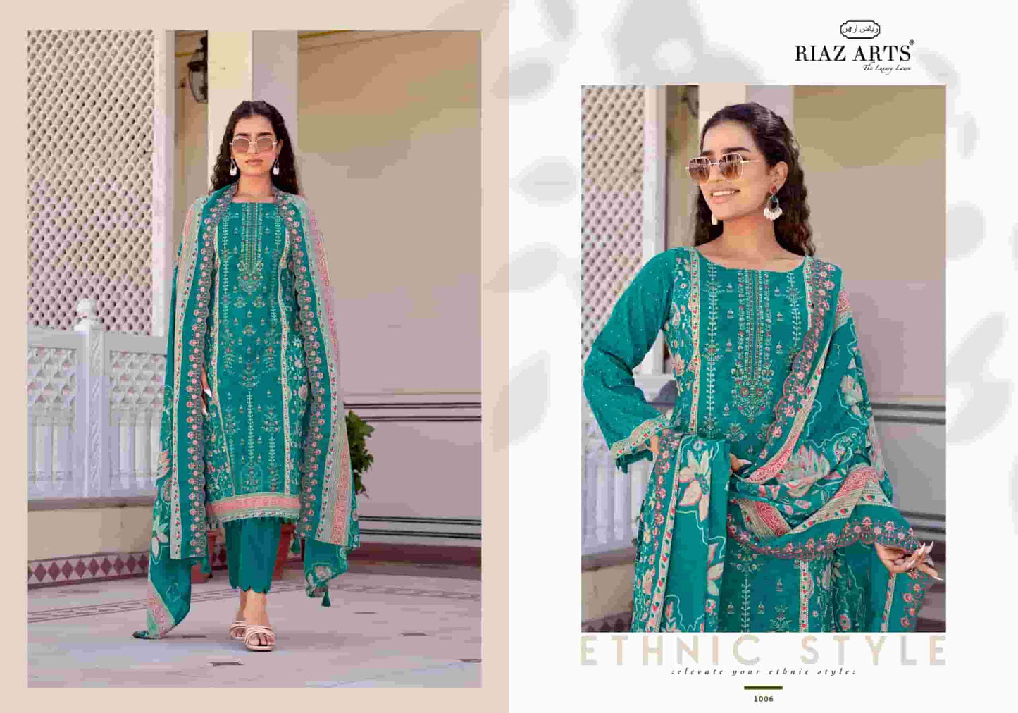 Riaz Arts Abu Rehan Exclusive Lawn Cotton Embroidery Suit