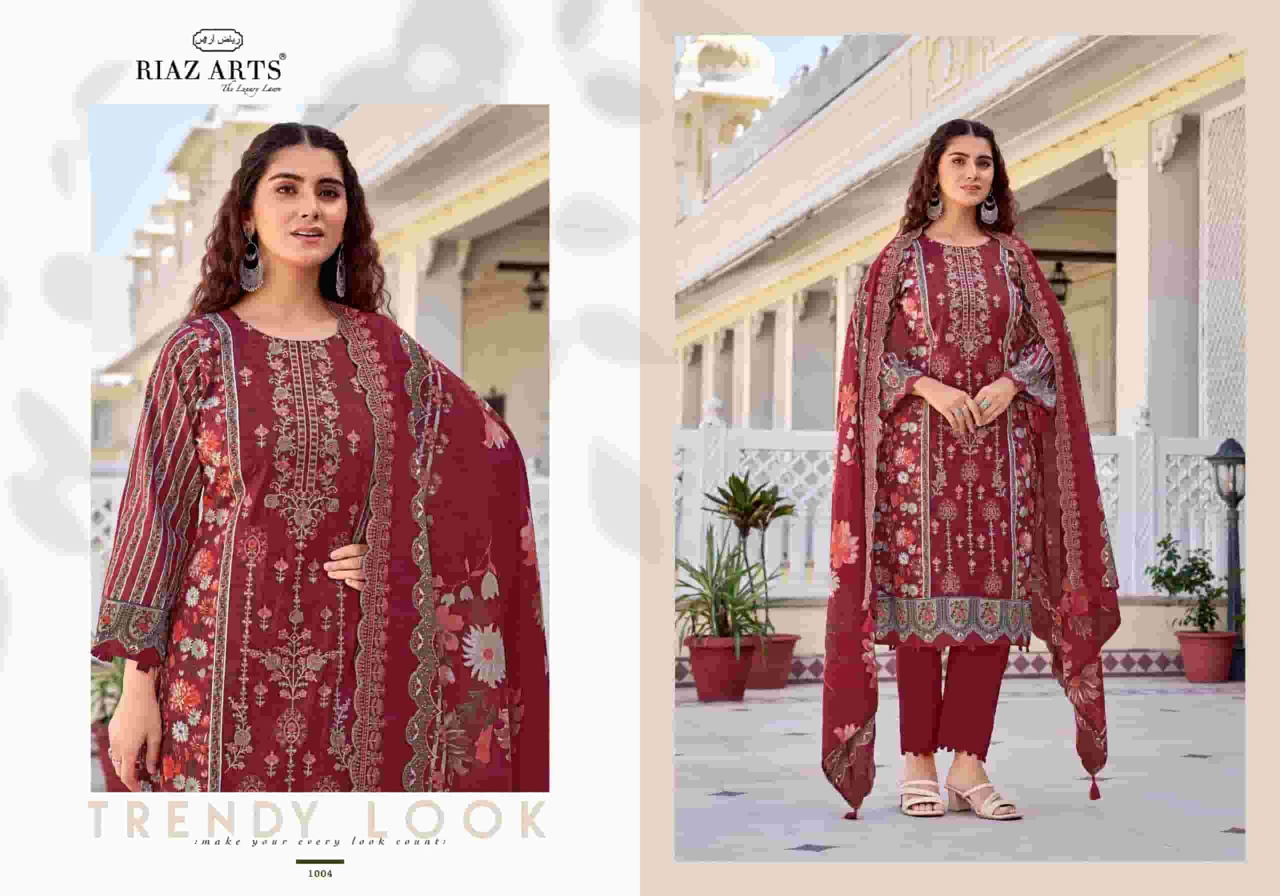 Riaz Arts Abu Rehan Exclusive Lawn Cotton Embroidery Suit
