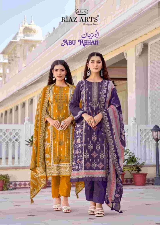 Riaz Arts Abu Rehan Exclusive Lawn Cotton Embroidery Suit