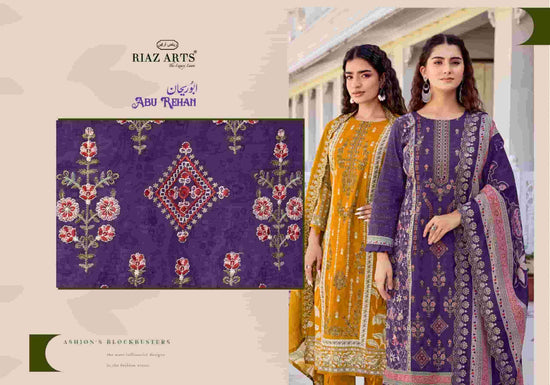 Riaz Arts Abu Rehan Exclusive Lawn Cotton Embroidery Suit