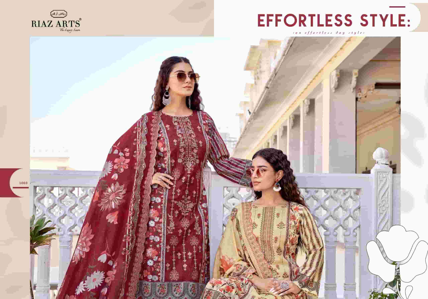Riaz Arts Abu Rehan Exclusive Lawn Cotton Embroidery Suit