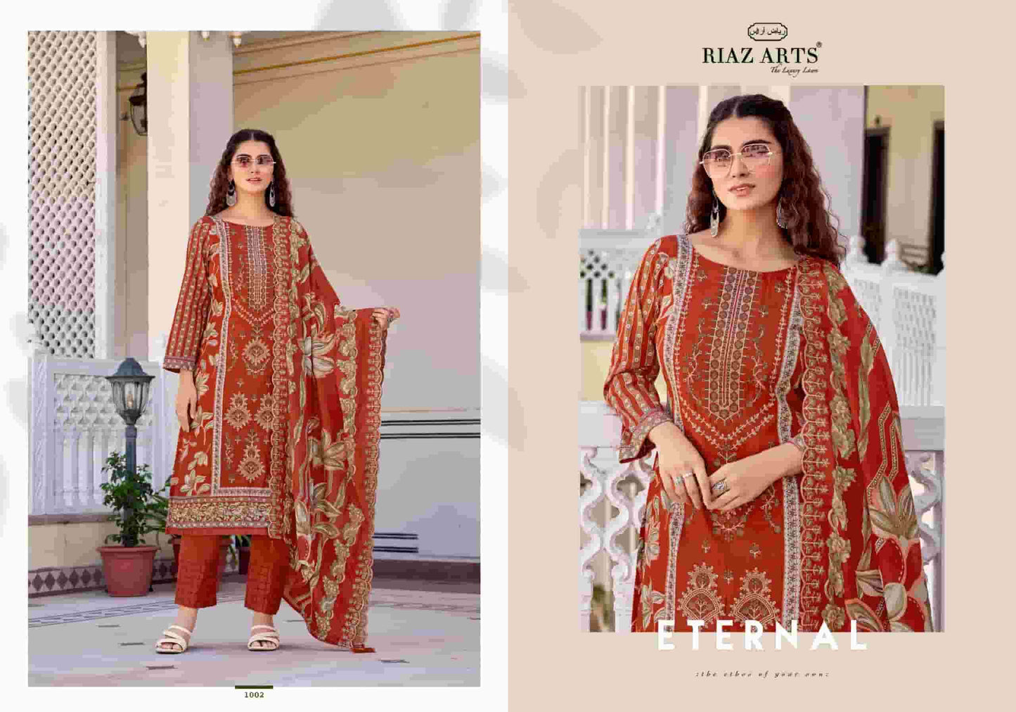 Riaz Arts Abu Rehan Exclusive Lawn Cotton Embroidery Suit