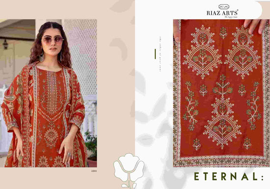 Riaz Arts Abu Rehan Exclusive Lawn Cotton Embroidery Suit