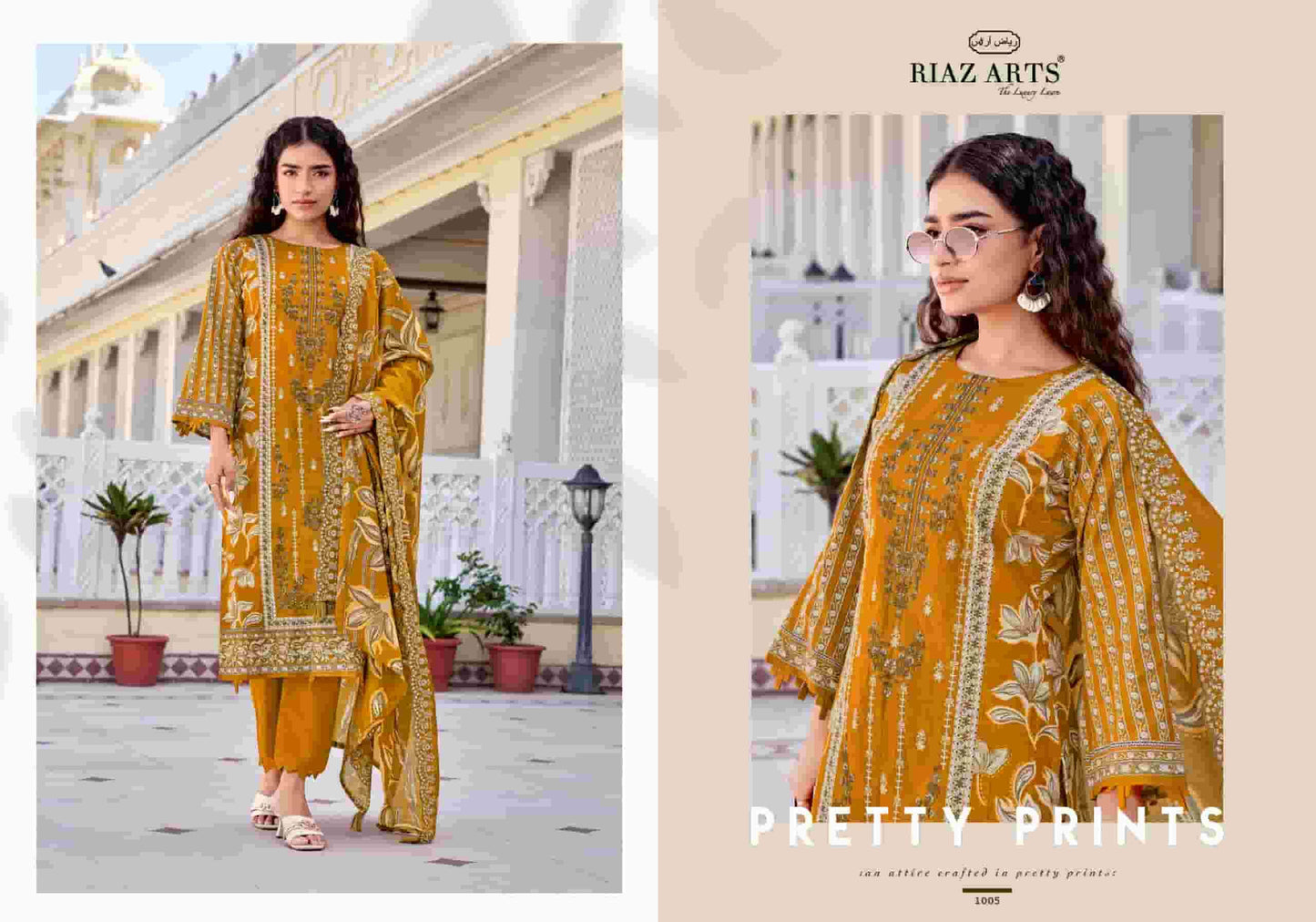 Riaz Arts Abu Rehan Exclusive Lawn Cotton Embroidery Suit