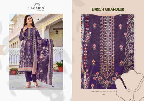 Riaz Arts Abu Rehan Exclusive Lawn Cotton Embroidery Suit