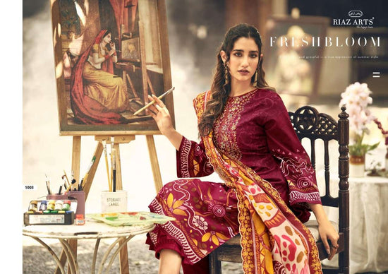 Riaz Arts Abu Saeed Readymade Cotton 3 Piece Suit - Amrah Wholesale